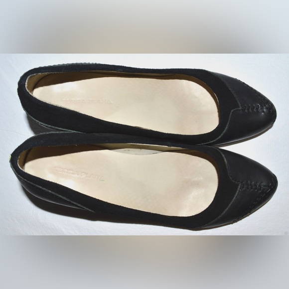 TERRA PLANA SZ 9 M 40 EU BLACK SUEDE LEATHER PUMPS HEELS DRESS SHOES - Picture 3 of 8